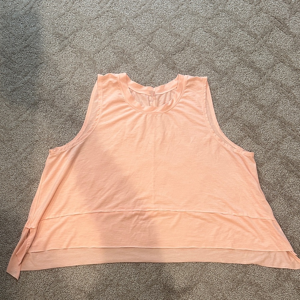 Free People Sleeveless Layered Tempo Tank Top - Peach
